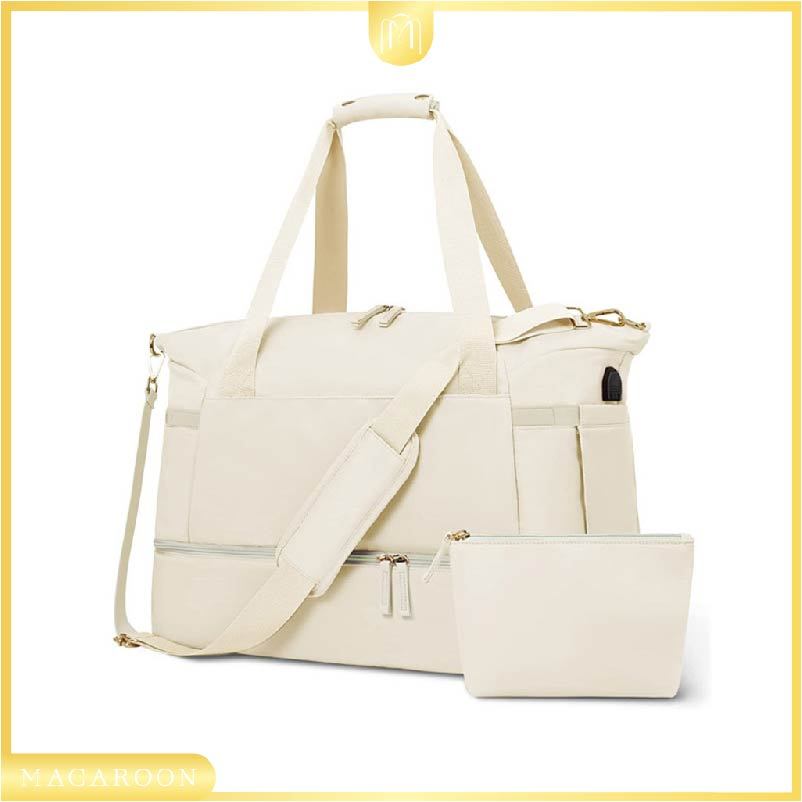 Waterproof Sports Travel Duffel Bag with USB Multifunction Gym Bag for  Women Weekender Overnight Bag