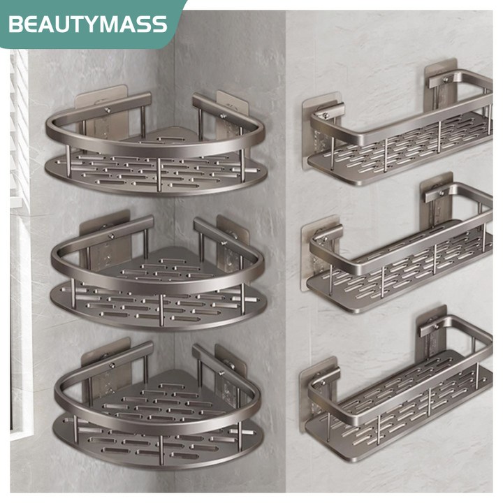 BTY Space Aluminum Bathroom Rack Stainless Bathroom Organizer Storage ...