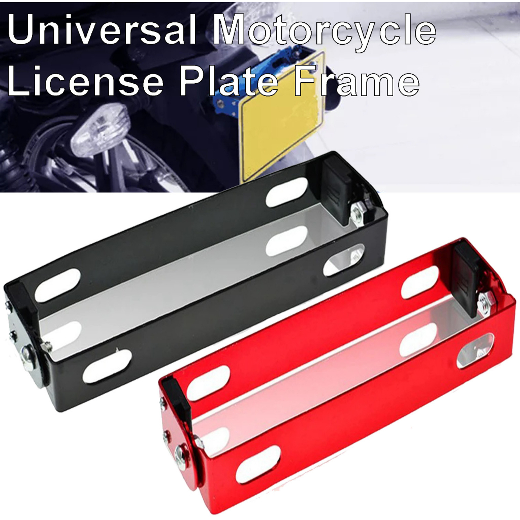 Universal Motorcycle License Plate Frame Adjustable Movable Motorbike License Plate Holder