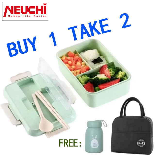 【BUY 1 TAKE 2】 Lunch Box Take hermal Insulation Lunch bag and 400ml ...