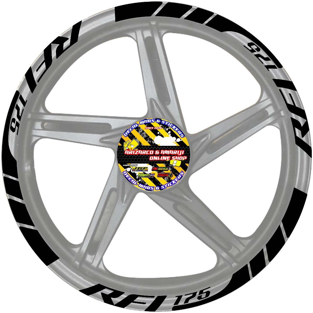 RUSI RFI 175 XMAX MAGS STICKER DECALS (SET FOR 2 WHEELS, FRONT AND REAR ...