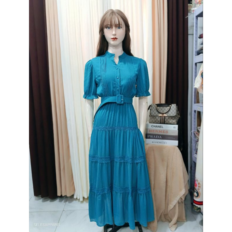 ELEGANT FASHION CHIFFON FLOUNCE DRESS
