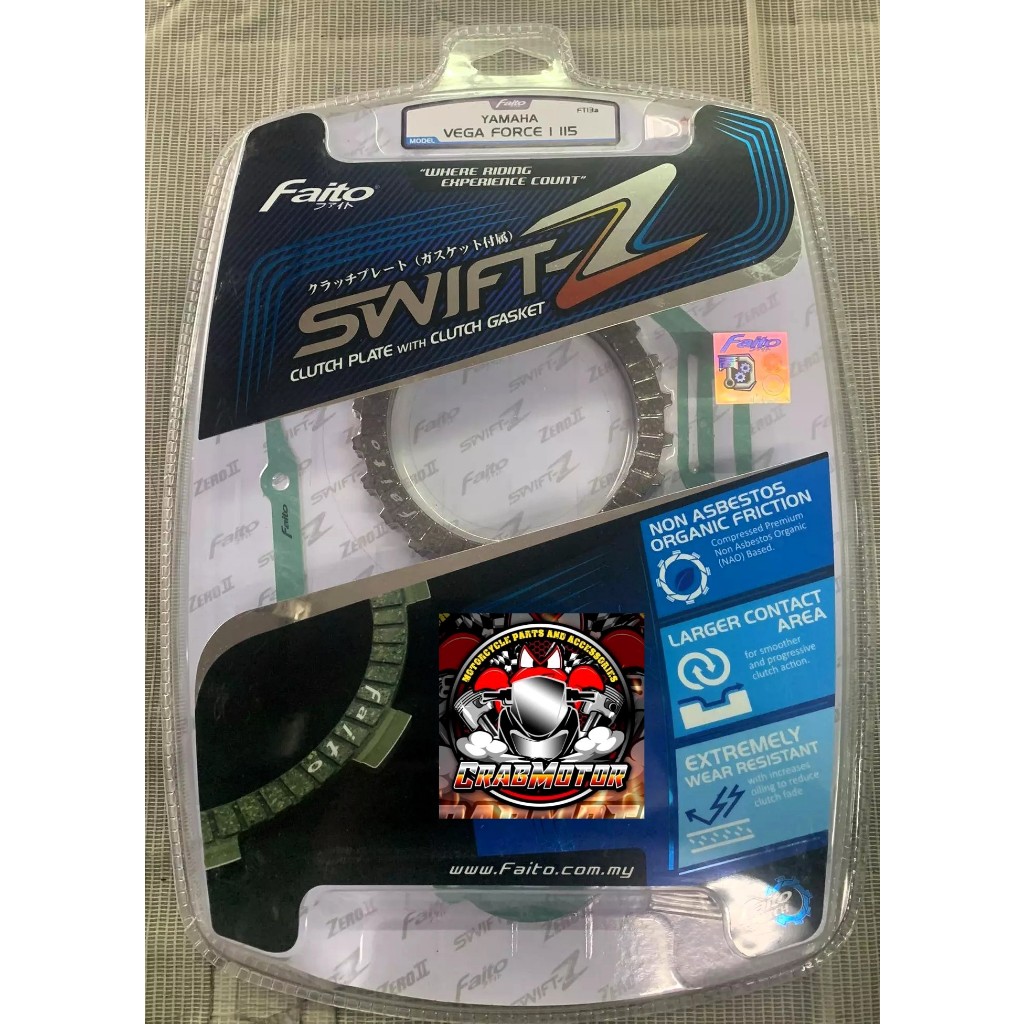 FAITO Clutch Lining w/ Spring (4 pcs) for Vega Force Fi 115 (converted ...