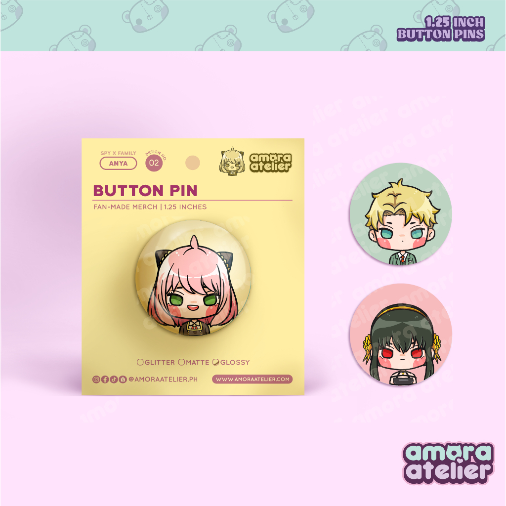 Button Pin Spy x Family No. 2 Fan Art by Amora Atelier Shopee