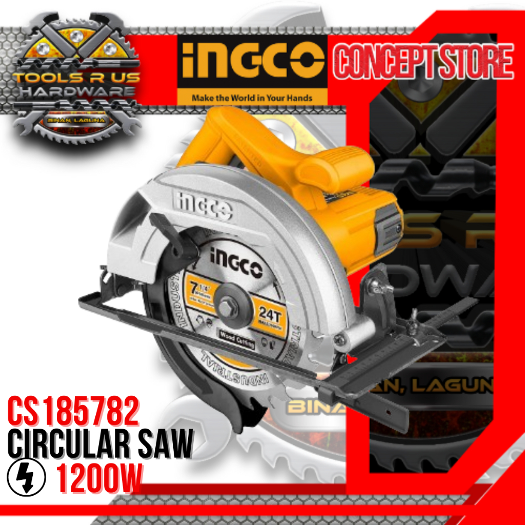 INGCO CIRCULAR SAW 1200W CS185782 POWER TOOLS INDUSTRIAL BINAN