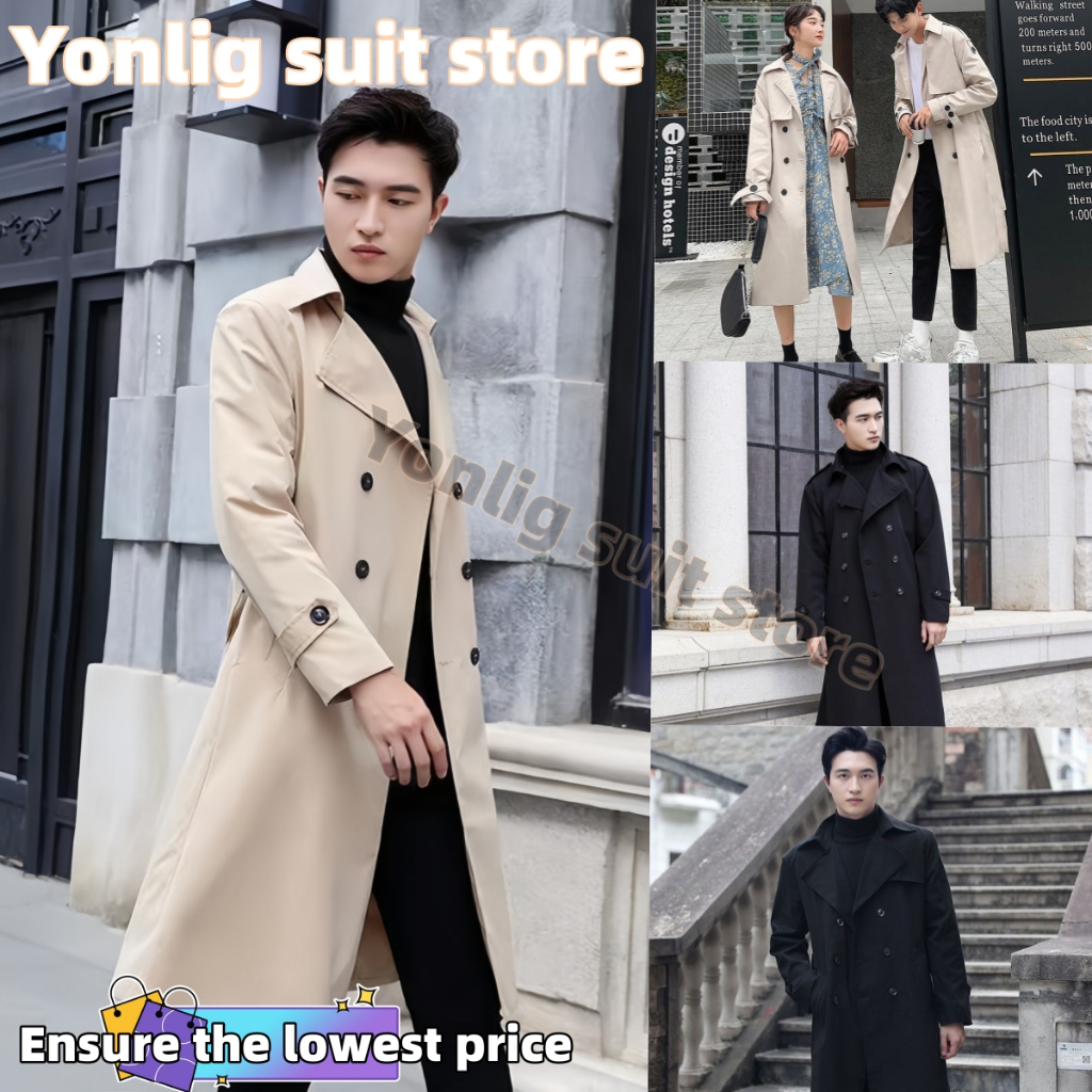 Korean long trench coat best sale