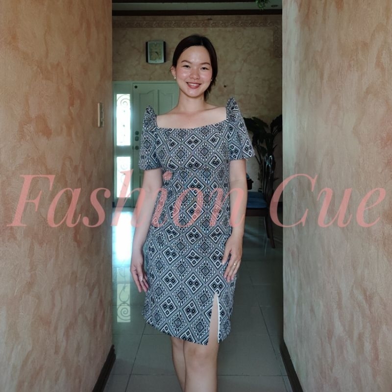 Modern Filipiniana Ethnic Dress with Slit | Shopee Philippines