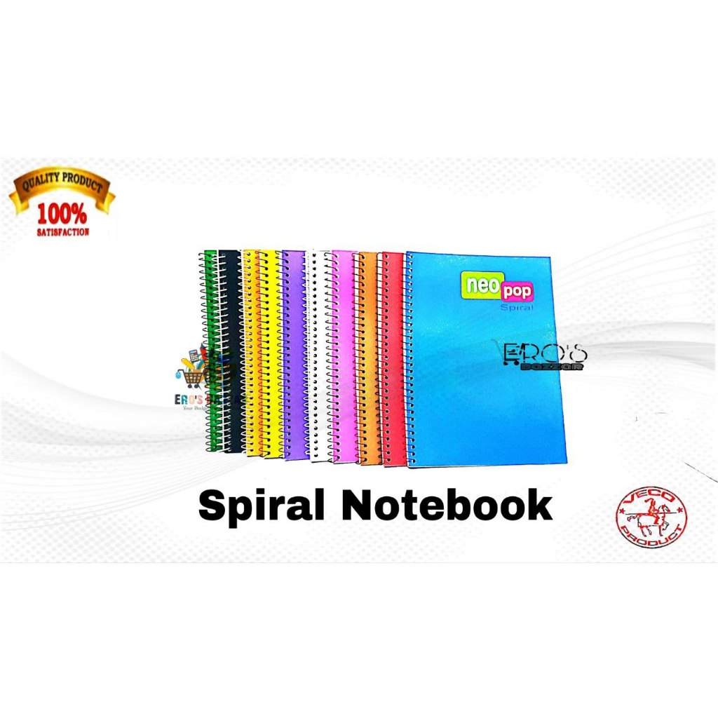 VECO SPIRAL NOTEBOOK - 80 leaves (10 pcs) | Shopee Philippines