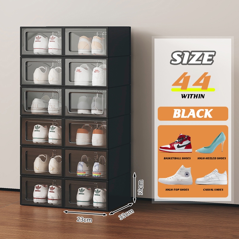 Large Size Shoe Box Foldable Shoe Rack Organizer Sports Shoe Storage Transparent Case Shopee Philippines