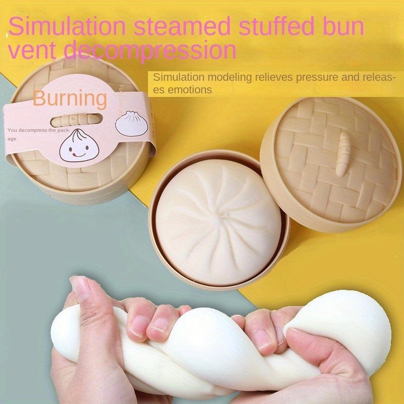 Timi Cute squishy Bun Siopao Toys Fidget Toys for Kids Stress Reliever ...