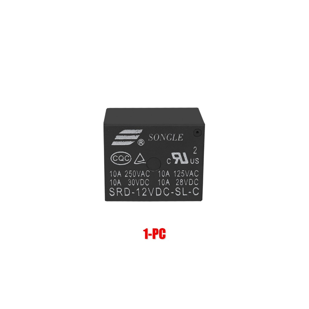 SONGLE MINI RELAY 5-PIN SRD 12V 10A 250VAC, BLACK | Shopee Philippines