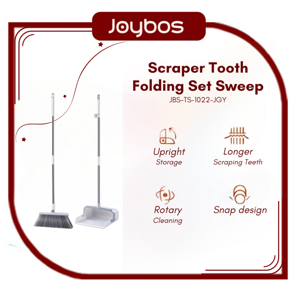Joybos Household Floor Cleaning Rotating Long Handle Foldable Broom And