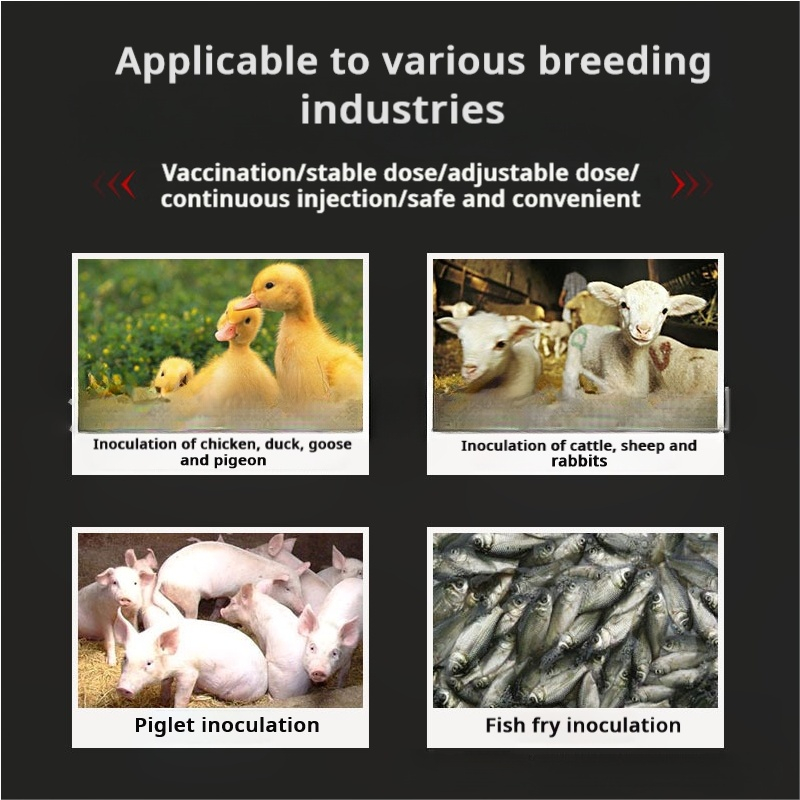 Reusable Veterinary Injector automatic fiber syringe for pigs | Shopee ...