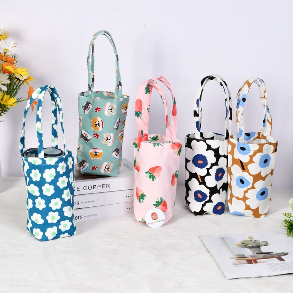 Canvas Tote Bag for Tumbler water bottle holder Waterproof water bottle bag sling canvas tumbler bag Shopee Philippines