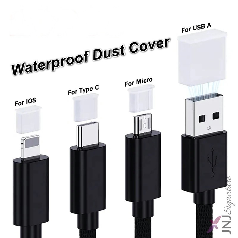 JNJ Universal Dust Plug Protection Cap For /Phone Type C Micro USB A ...