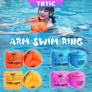 6 Pack Swimming Arm Floats for Adults and Kids, PVC Floaties, Inflatable  with Arm Bands and Swimming Rings for Safety