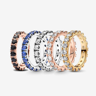 PAN Sparkling Row Eternity Ring 925 silver women diamond silver rose ...