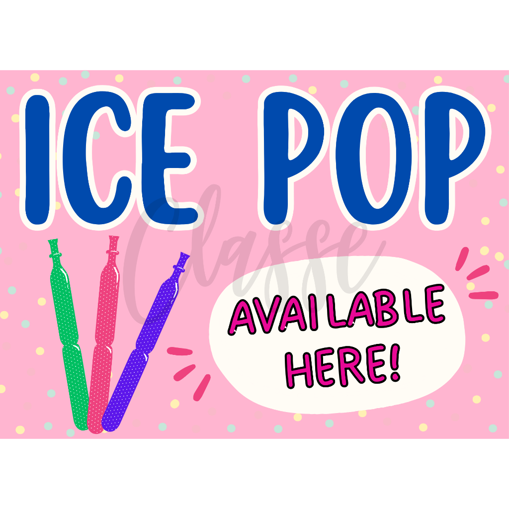 ICE POP/ICE CANDY/ICE CREAM/HALO HALO FOR SALE LAMINATED TINDAHAN ...