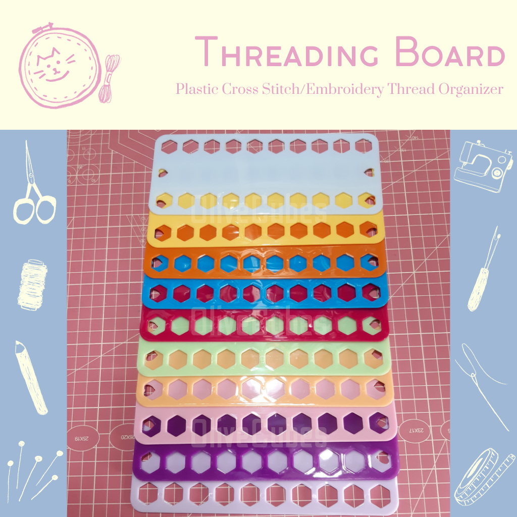 Colorful Plastic Threading Board Cross Stitch/Embroidery Thread ...