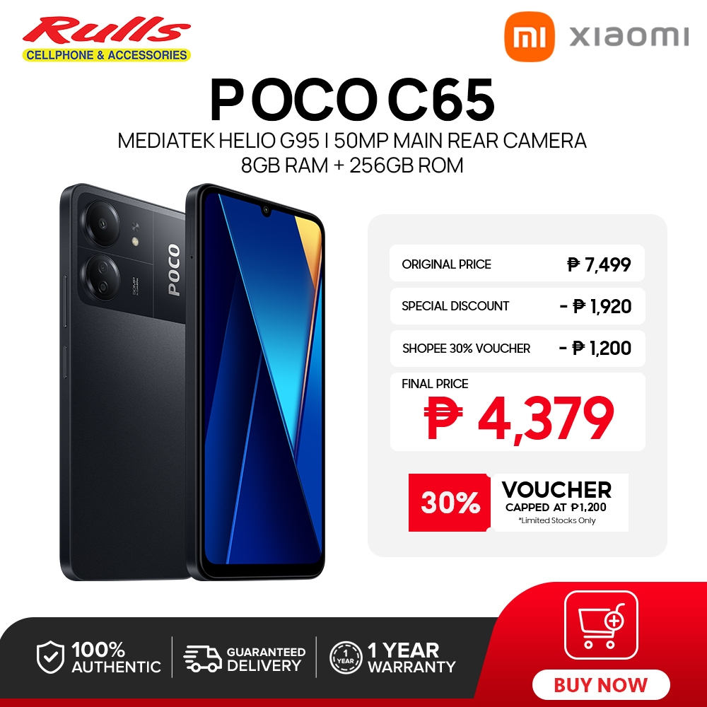 Xiaomi POCO C65 Smartphone | 6GB+128GB / 8GB+256GB | MediaTek Helio G85 ...