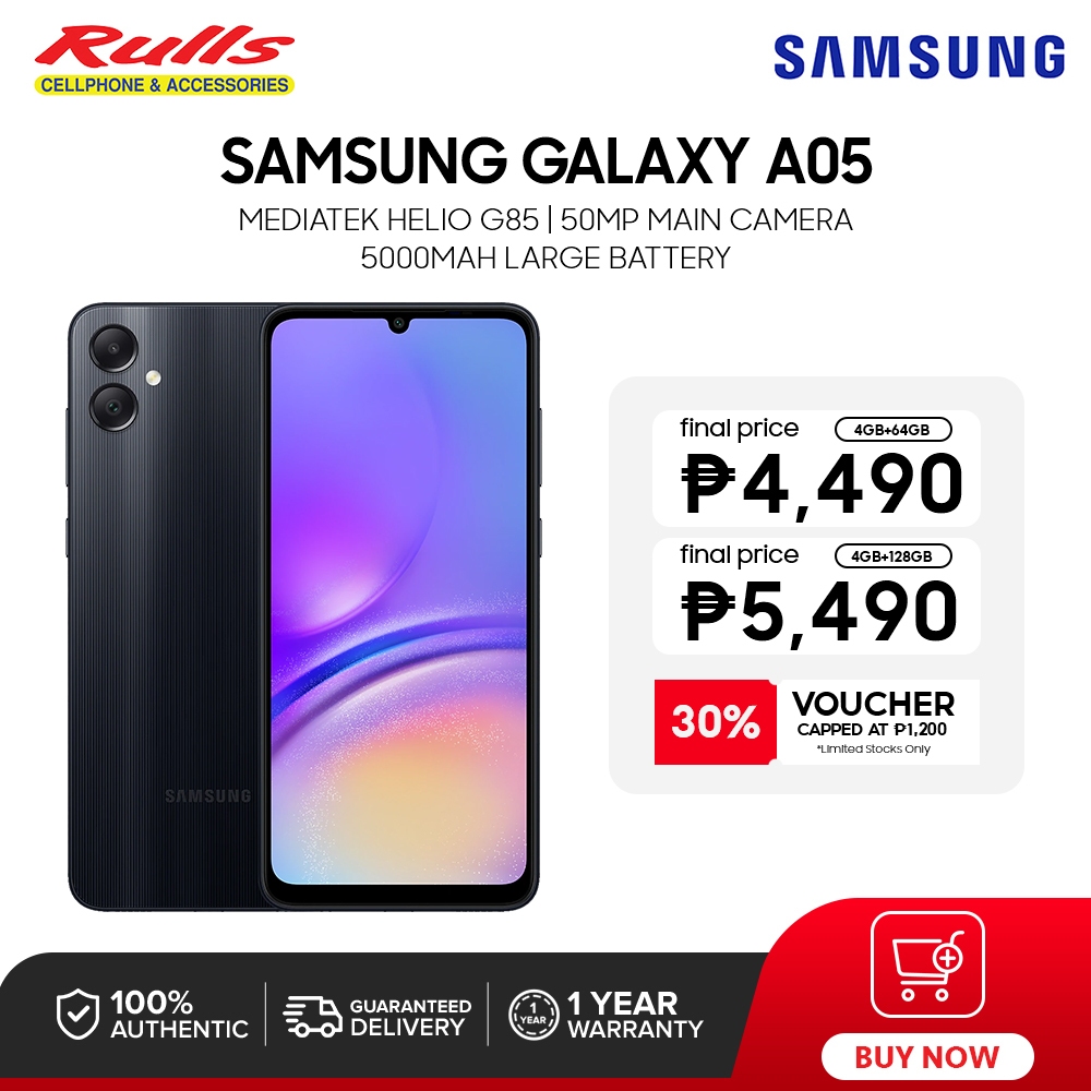 Samsung Galaxy A05 Smartphone | 4GB+64GB / 4GB+128GB | Helio G85 Processor  | 50MP Main Camera | Shopee Philippines