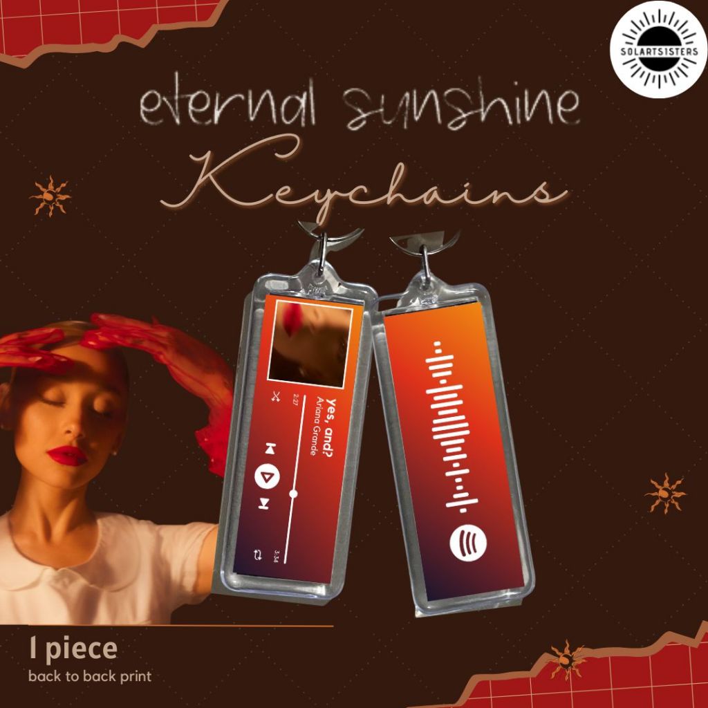 Fanmade Ariana Grande Eternal Sunshine Spotify Keychains Scannable