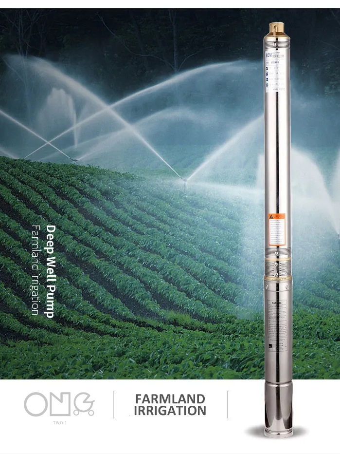 Submersible Pumps 220V 3" Stainless Steel Single Phase Deep Well Bore ...