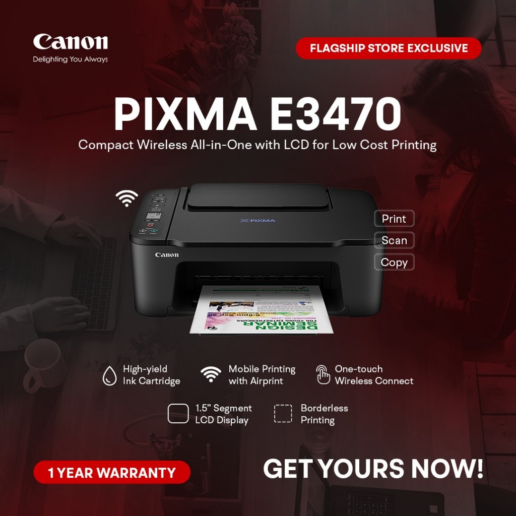 Canon Pixma E3470 Wireless All In One Printer Flagship Store Exclusive Shopee Philippines 2138