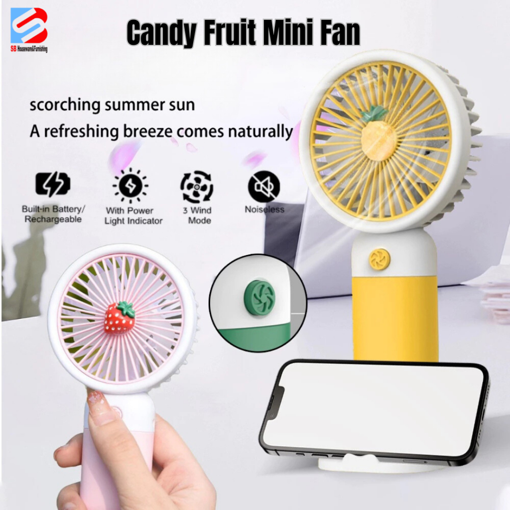 Susan1188 Cartoon Fruit Hand-held Portable Handheld Fan USB ...