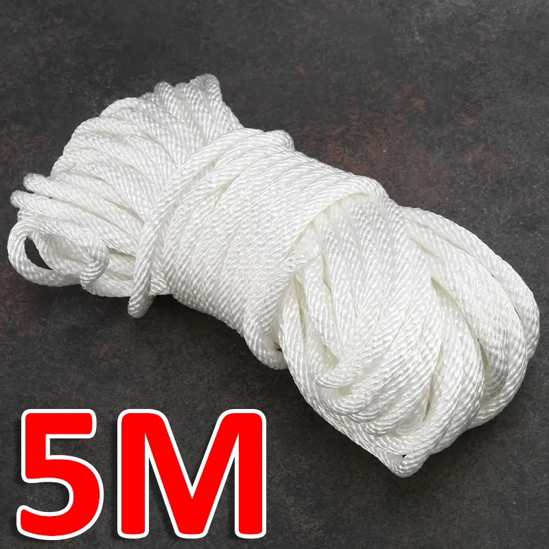 5M Rope For sun shade net White nylon rope 4mm Strong Windproof ...