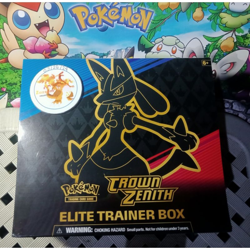 Crown Zenith Elite Box Sleeves 65-Count Crown Zenith ETB Lucario Card  Sleeves - New, Sealed Pokmon Premium Sleeves Premium Pokemon Sleeves