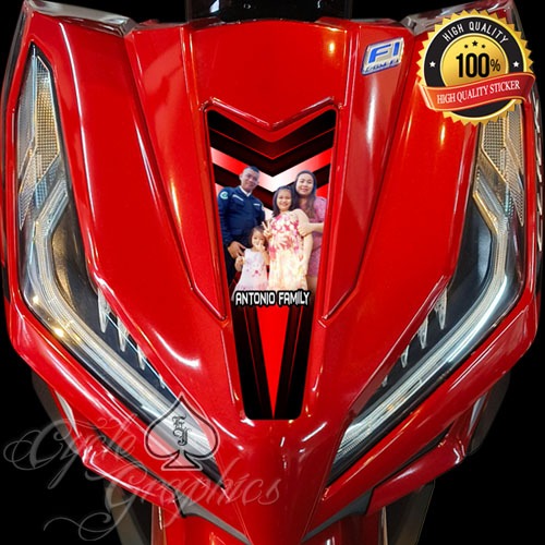 HONDA CLICK V3 V4 125i CLICK 160 FRONT STICKER PERSONALIZED ej cycle ...