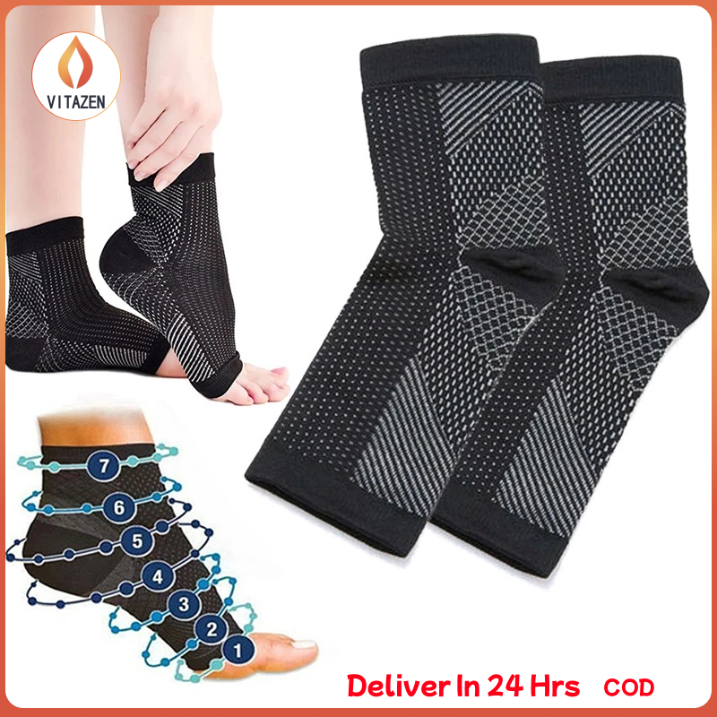 2pcs Self Heating Socks Foot Pain Therapy Socks Ankle Compression Socks