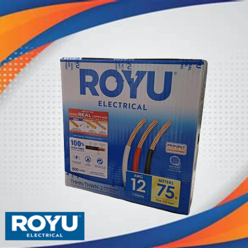 ROYU THHN WIRE #12 (3.50) 75M PER BOX (ORIGINAL) | Shopee Philippines