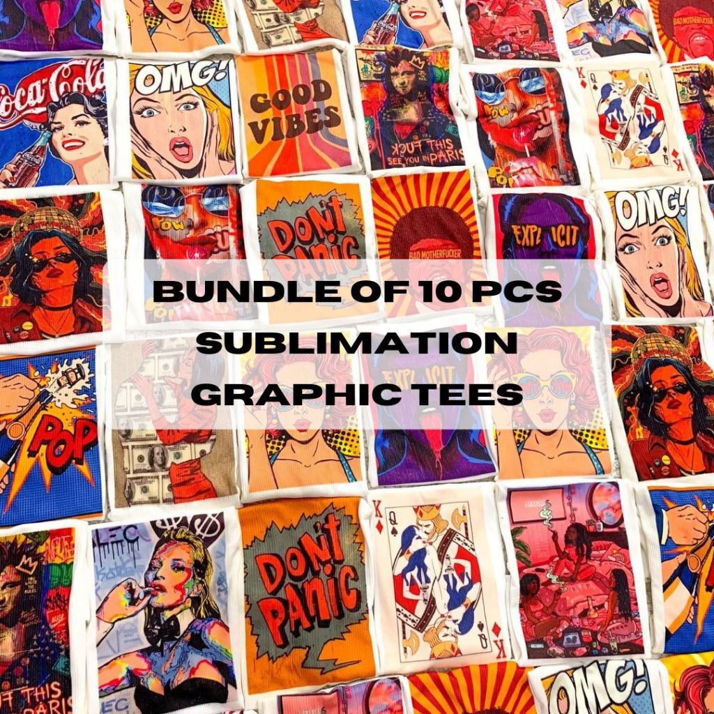 BUNDLE OF 10- GRAPHIC TEES | Shopee Philippines