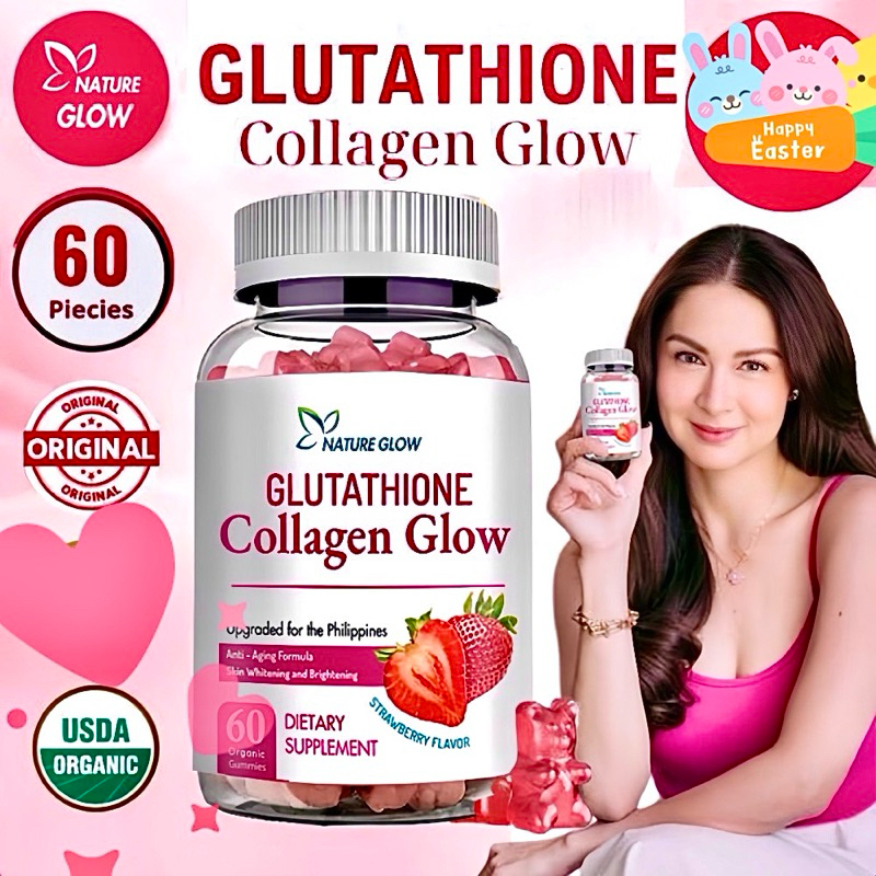 NATURE GLOW Glutathione Collagen Glow STRAWBERRY 60Gummies| LUMI ...