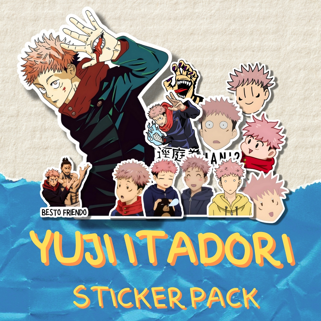 Yuji Itadori Jujutsu Kaisen JJK 12pcs Sticker Pack | Die-Cut Matte ...