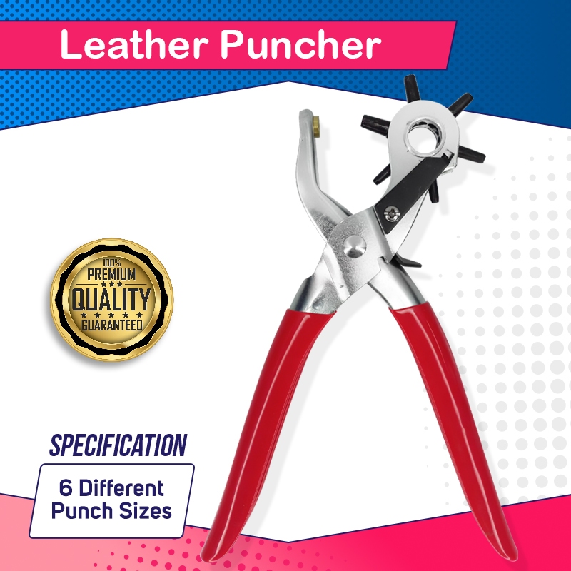 Leather Hole Revolving Punch Pliers 6 hole Sizes | Shopee Philippines