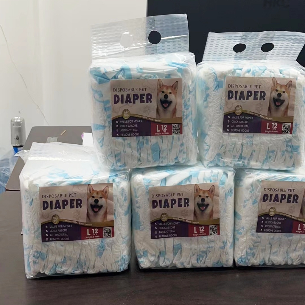 36PCS Dry and Comfortable Thin Pet Dog Diaper XXS XS S M L XL Female ...