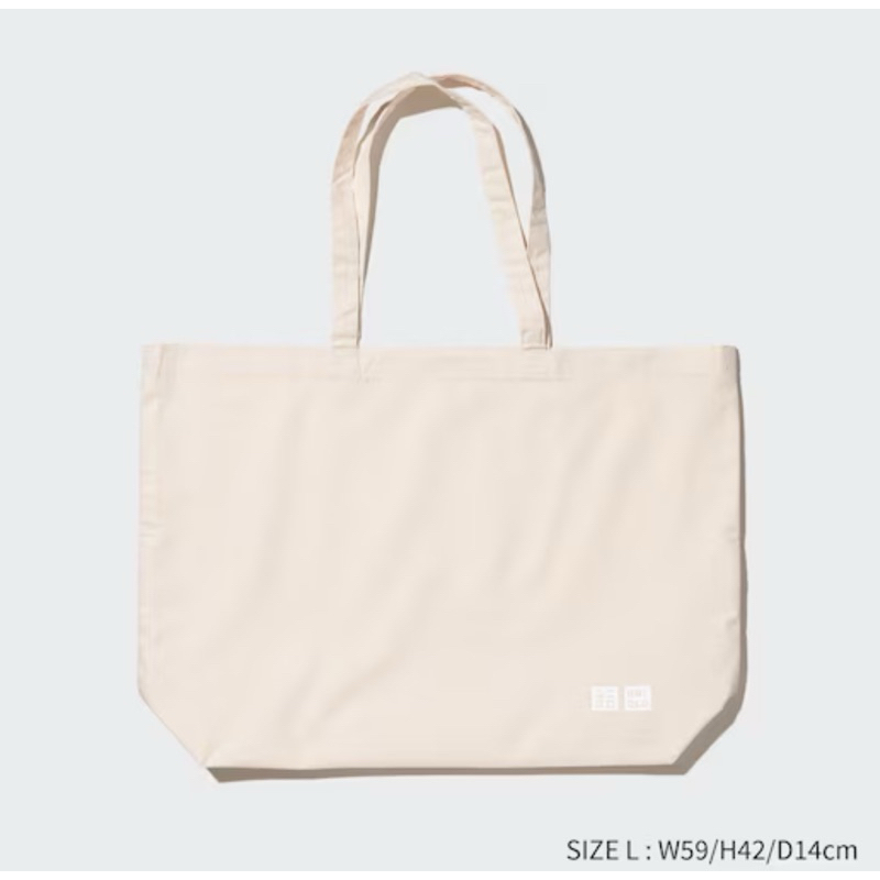 Original Uniqlo Canvas Tote Bag Medium Or Large Shopee Philippines