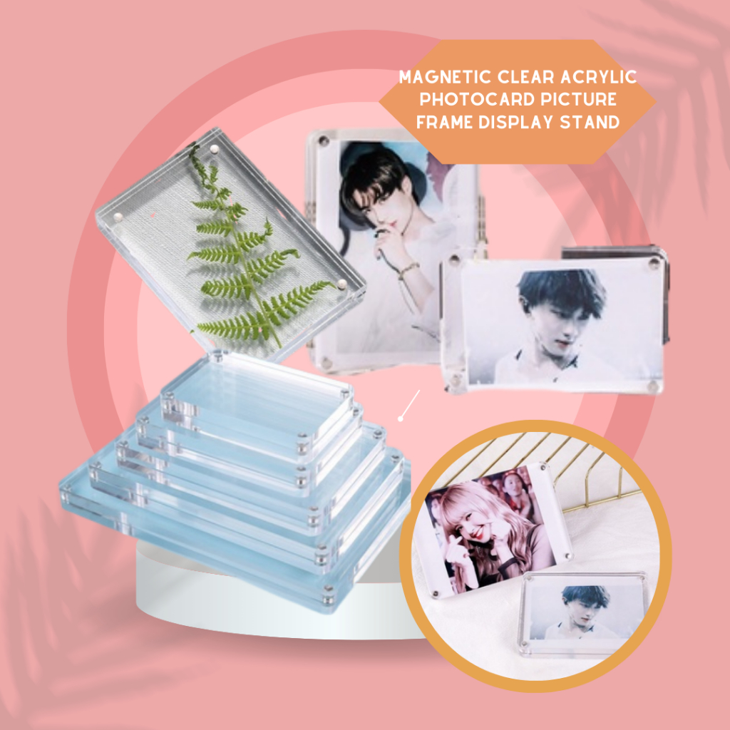 Magnetic Clear Acrylic PhotoCard Picture Frame Display Stand | Shopee ...