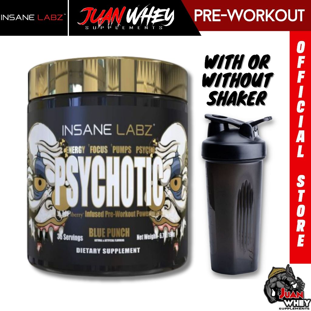 Insane Labz Psychotic Infused Pre Workout Powerhouse (Gold) - 35 ...
