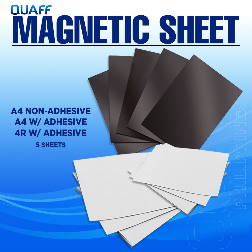 5 sheets QUAFF Magnetic Sheet with Adhesive and Non-adhesive for DIY ...