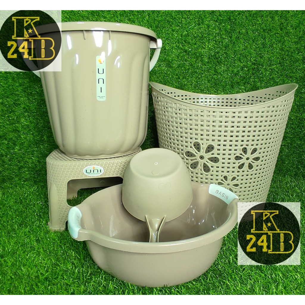 5in1 SET NA/ BASIN/ LAUNDRY BASKET/PAIL/TABO,DIPPER/ BANGKITO MOCHA SET ...