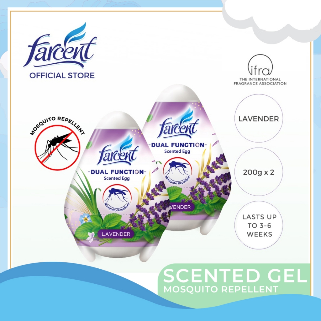 Farcent Scented Egg + Mosquito Repellent Lavender Set of 2 (170g each