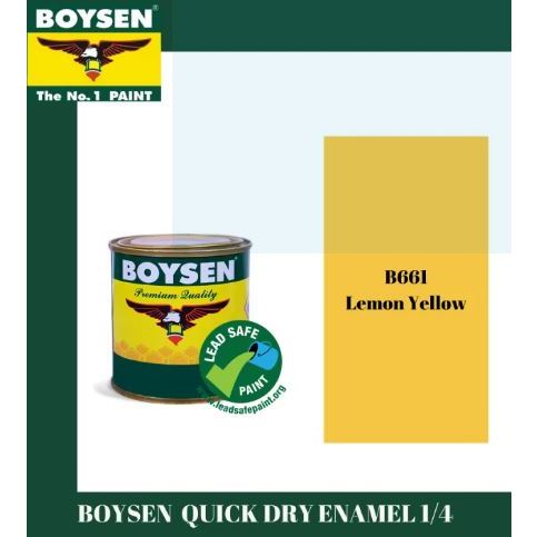 BOYSEN QDE B-661 LEMON YELLOW ( 1/4 LITERS, GALLON) | Shopee Philippines