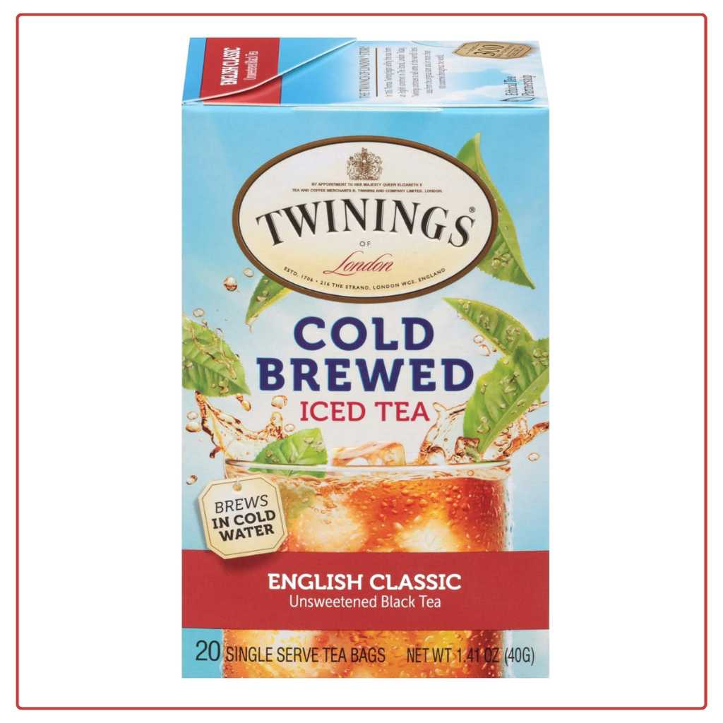 Twinings Iced Tea, Peach, Cold Brewed, Single Serve Tea Bags Same