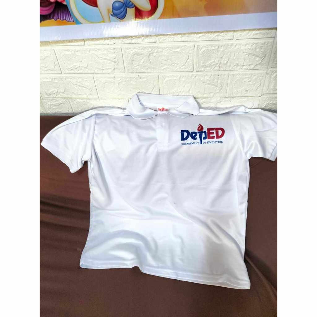 deped alternate uniform matatag white polo shirt unisex | Shopee ...