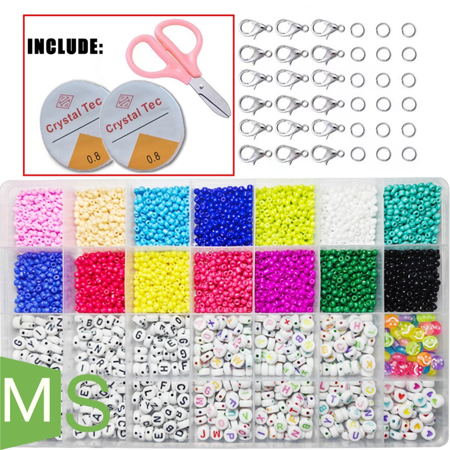 MS Beads DIY Kit for Name Bracelets letter beads for bracelet making ...