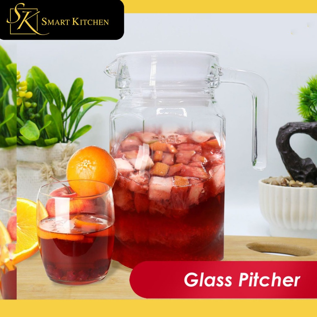 Smart Kitchen Glass Pitcher 500ml clear minimalist juice pitcher for ...